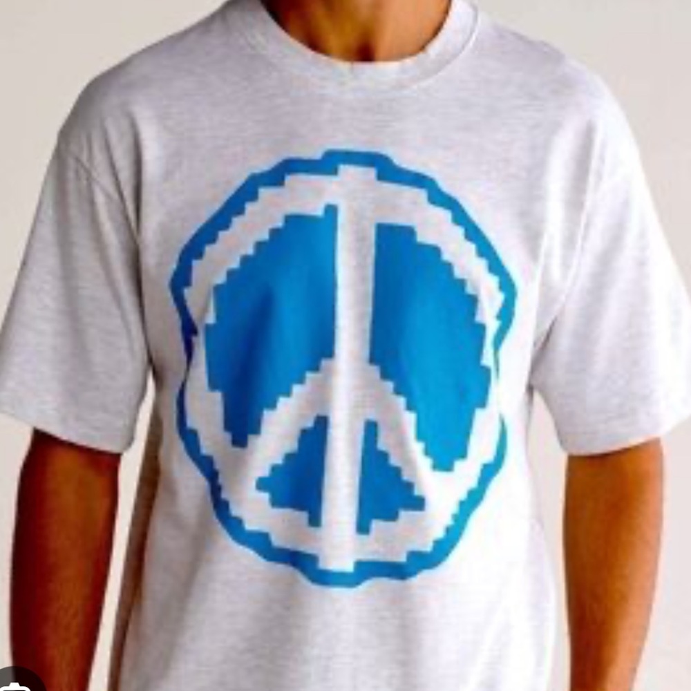 Market Pixel Peace Sign T Shirt